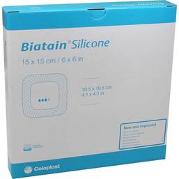 Abbildung: Biatain Silicone Schaumverband 15x15 cm 5 St, Verband PZN 03879731
