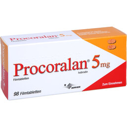 Abbildung: Procoralan 5 mg Filmtablette 98 St, Filmtabletten PZN 03879814