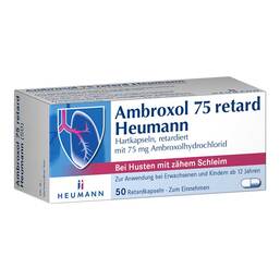 Abbildung: Ambroxol 75 retard Heumann Kapseln Retard-Kapseln, 50 St PZN 03882153