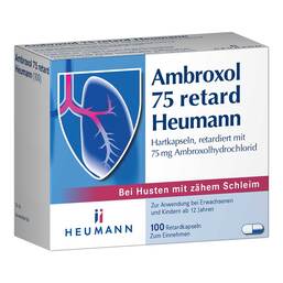 Abbildung: Ambroxol 75 retard Heumann Kapseln Retard-Kapseln, 100 St PZN 03882176