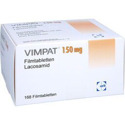 Abbildung: Vimpat 150 mg Filmtabletten 168 St, Filmtabletten PZN 03886719