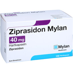 Abbildung: Ziprasidon Mylan 40 mg Hartkapseln 100 St, Hartkapseln PZN 03904127