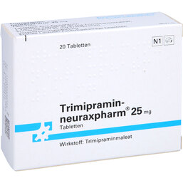 Abbildung: Trimipramin neuraxpharm 25 mg Tabletten 20 St, Tabletten PZN 03906907