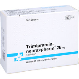 Abbildung: Trimipramin neuraxpharm 25 mg Tabletten 50 St, Tabletten PZN 03906913