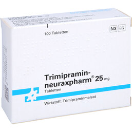 Abbildung: Trimipramin neuraxpharm 25 mg Tabletten 100 St, Tabletten PZN 03906936
