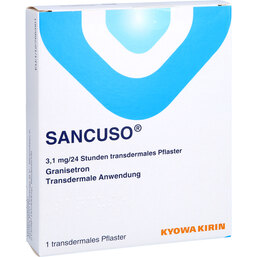 Abbildung: Sancuso 3,1 mg / 24 Stunden transdermale Pflaster 1 St, Pflaster transdermal PZN 03912032