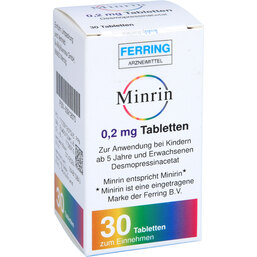 Abbildung: Minirin 0,2 mg Tabletten 30 St, Tabletten PZN 03912670