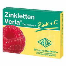 Abbildung: Zinkletten Verla Himbeere Lutschtabletten Lutschtabletten, 50 St PZN 03915467