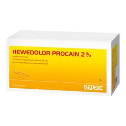 Abbildung: Hewedolor Procain 2% Ampullen 100X2 ml, Injektionslösung PZN 03919821