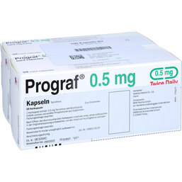Abbildung: Prograf 0,5 mg Kapseln 100 St, Hartkapseln PZN 03924762