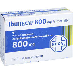 Abbildung: Ibuhexal 800 Filmtabletten 20 St, Filmtabletten PZN 03925709