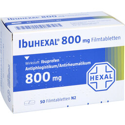 Abbildung: Ibuhexal 800 Filmtabletten 50 St, Filmtabletten PZN 03925715