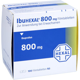 Abbildung: Ibuhexal 800 Filmtabletten 100 St, Filmtabletten PZN 03925721