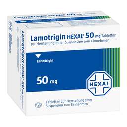 Abbildung: Lamotrigin Hexal 50 mg Tabletten zur Herstellung einer Suspension zum Einnehmen 50 St, Tablette zur Herstellung einer Suspension zum Einnehmen PZN 03928352