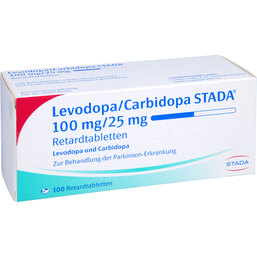 Abbildung: Levodopa Carbidopa STADA 100 mg / 25 mg Retardtabletten 100 St, Retard-Tabletten PZN 03931822