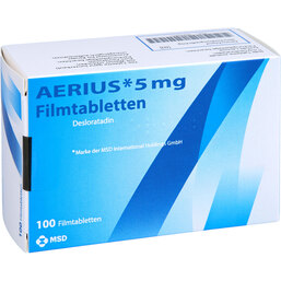 Abbildung: Aerius 5 mg Filmtabletten 100 St, Filmtabletten PZN 03932951