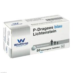 Abbildung: P Dragees blau 50 St, Überzogene Tabletten PZN 03935607