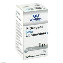 Abbildung: P Dragees blau 100 St, Überzogene Tabletten PZN 03935613