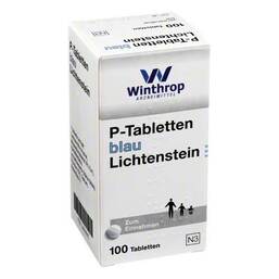 Abbildung: P Tabletten blau 8 mm Teilk. 100 St, Tabletten PZN 03935642