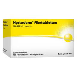 Abbildung: Nystaderm Filmtabletten Filmtabletten, 100 St PZN 03936699