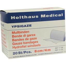 Abbildung: Ypsigaze Mullbinde 8cmx4m 20 St, Binden PZN 03943392
