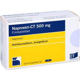 Abbildung: Naproxen-CT 500 mg Filmtabletten 50 St, Filmtabletten PZN 03956182