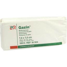 Abbildung: Gazin OP Kompressen 7,5x7,5c 100 St, Kompressen PZN 03959393