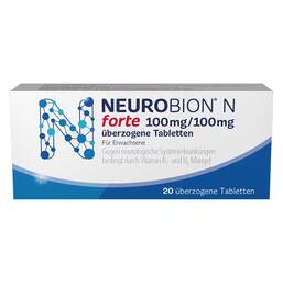 Abbildung: Neurobion N forte überzogene Tabletten 20 St, Überzogene Tabletten PZN 03962320