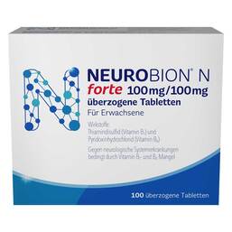 Abbildung: Neurobion N forte überzogene Tabletten Überzogene Tabletten, 100 St PZN 03962343