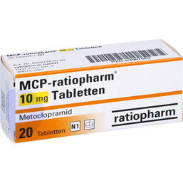 Abbildung: MCP ratiopharm 10 mg Tabletten 20 St, Tabletten PZN 03967062