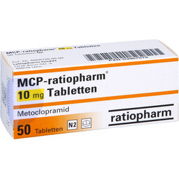 Abbildung: MCP ratiopharm 10 mg Tabletten 50 St, Tabletten PZN 03967079