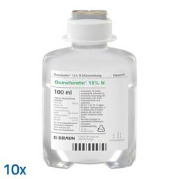 Abbildung: Osmofundin 15% N Ecoflac Pl. Infusionslösung 10X100 ml, Infusionslösung PZN 03989081