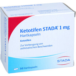 Abbildung: Ketotifen STADA 1 mg Hartkapseln 50 St, Hartkapseln PZN 03989419