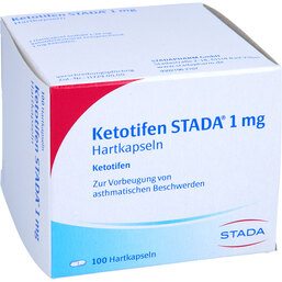 Abbildung: Ketotifen STADA 1 mg Hartkapseln 100 St, Hartkapseln PZN 03989425