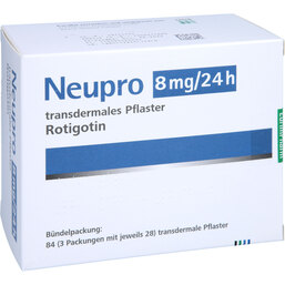 Abbildung: Neupro 8 mg / 24 h transdermale Pflaster 84 St, Pflaster transdermal PZN 03995265