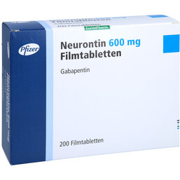 Abbildung: Neurontin 600 mg Filmtabletten 200 St, Filmtabletten PZN 03996684