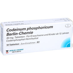 Abbildung: Codeinum phosphoricum Berlin Chemie Tabletten 10 St, Tabletten PZN 04006206