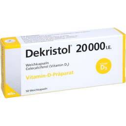 Abbildung: Dekristol 20.000 I.E. Weichkapseln 50 St, Weichkapseln PZN 04007393