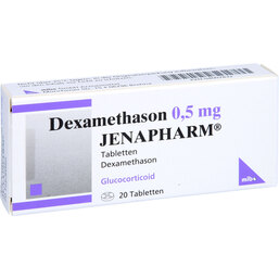 Abbildung: Dexamethason 0,5 mg Jenapharm Tabletten 20 St, Tabletten PZN 04007832