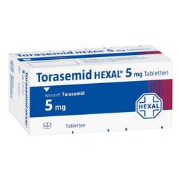 Abbildung: Torasemid Hexal 5 mg Tabletten 30 St, Tabletten PZN 04008599
