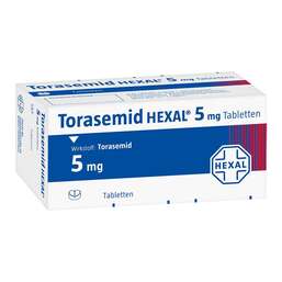 Abbildung: Torasemid Hexal 5 mg Tabletten 50 St, Tabletten PZN 04008659