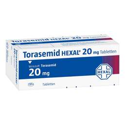 Abbildung: Torasemid Hexal 20 mg Tabletten 100 St, Tabletten PZN 04008702