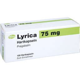 Abbildung: Lyrica 75 mg Hartkapseln 100 St, Hartkapseln PZN 04015056