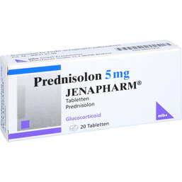 Abbildung: Prednisolon 5 mg Jenapharm Tabletten 20 St, Tabletten PZN 04022406
