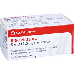 Abbildung: Bisoplus AL 5 / 12,5 mg Filmtabletten 100 St, Filmtabletten PZN 04026580