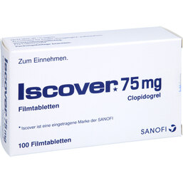 Abbildung: Iscover 75 mg Filmtabletten 100 St, Filmtabletten PZN 04033806