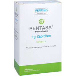 Abbildung: Pentasa 1000 mg Suppositorien 30 St, Suppositorien PZN 04034326