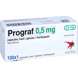 Abbildung: Prograf 0,5 mg Hartkapseln 100 St, Hartkapseln PZN 04043727