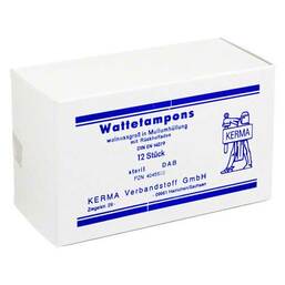 Abbildung: Wattetampons walnussgroß steril Mullumhüllung 12 St, Tampon PZN 04045502
