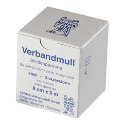 Abbildung: Verbandmull 6cmx5m 4-fach st 1 St, Tampon PZN 04046795